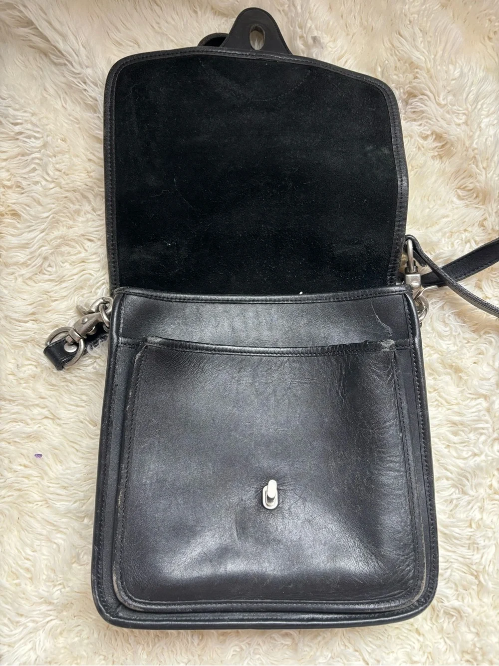 Kirkland Signature Black Leather Women's Satchel Crossbody